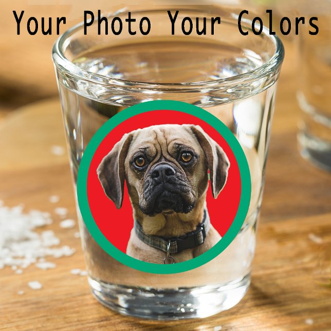 Unique Custom Stocking Stuffer Pet Dog Lover Photo Shot Glass (Creator Uploaded)
