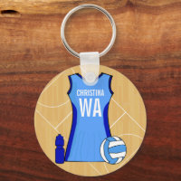 Unique Customisabe Netball keyring