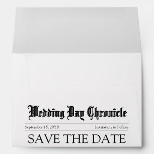 Unique Customisable Classic Elegant Script Wedding Envelope