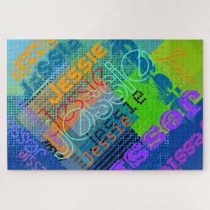 Unique Customisable Name   Fun Colourful & Creativ Jigsaw Puzzle