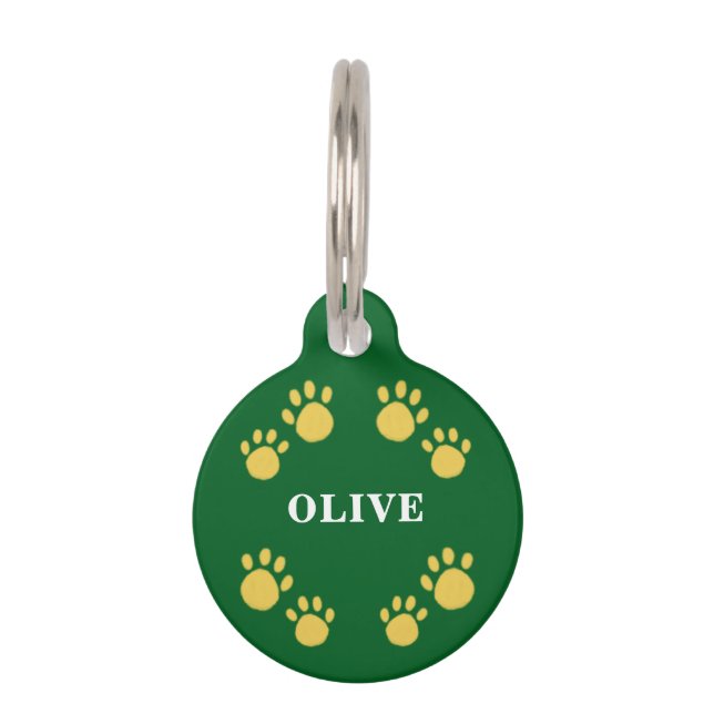 Unique Customizeable, Paws Pet Tag (Front)