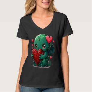 Unique Cute Cthulhu Valentines Day T-Shirt
