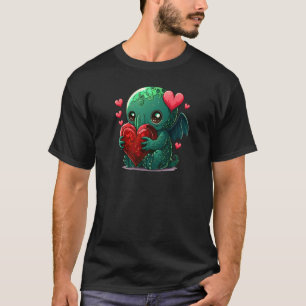 Unique Cute Cthulhu Valentines Day T-Shirt