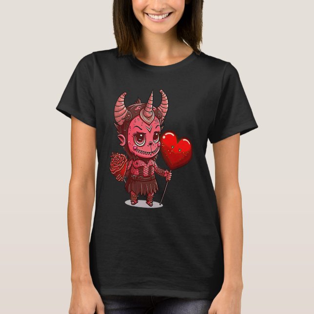 Unique Cute Devilcore Devil Core Valentines Day  2 T-Shirt (Front)