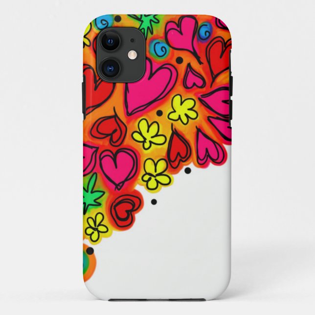 Unique Cute Heart Pattern Case-Mate iPhone Case (Back)