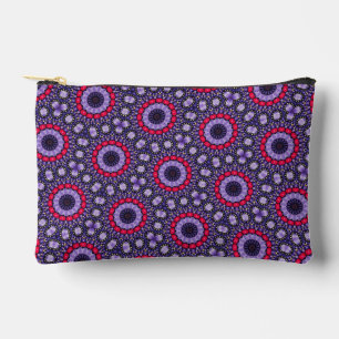 Unique Cute Purple & Pink Abstract Dot Art Pattern Accessory Pouch