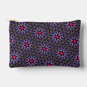 Unique Cute Purple & Pink Abstract Dot Art Pattern Accessory Pouch
