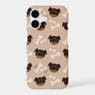 Unique Cute Rottweiler Puppy & Bones Pattern