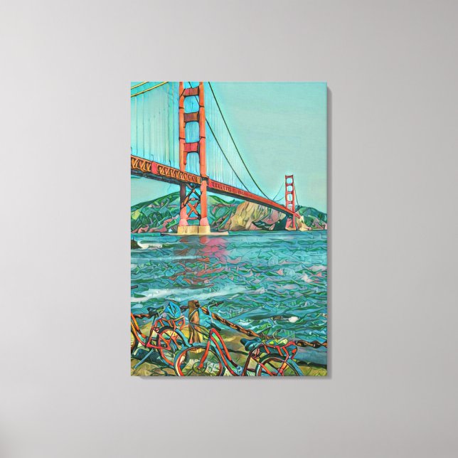 Unique cyclist gifts canvas print (Front)