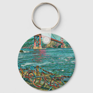Unique cyclist gifts key ring