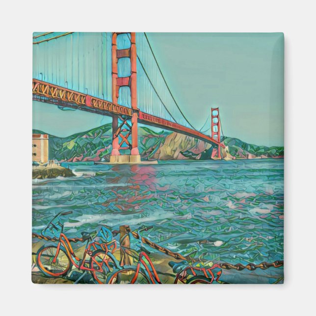 Unique cyclist gifts magnet (Front)