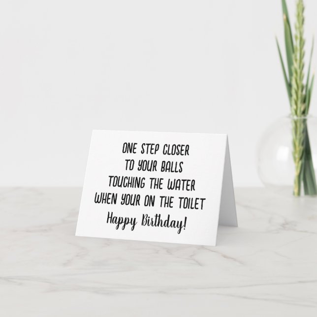 Unique Dad Snarky Humor Birthday Card (Front)