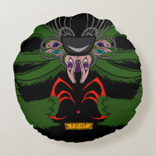 Unique Dark Art Monster Baby Bodysuit Round Cushion