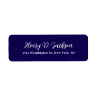 Unique Dark Blue Classical Handwriting Plain