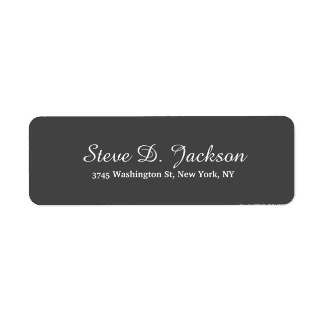 Unique Dark Grey Classical Script Creative Plain (Front)