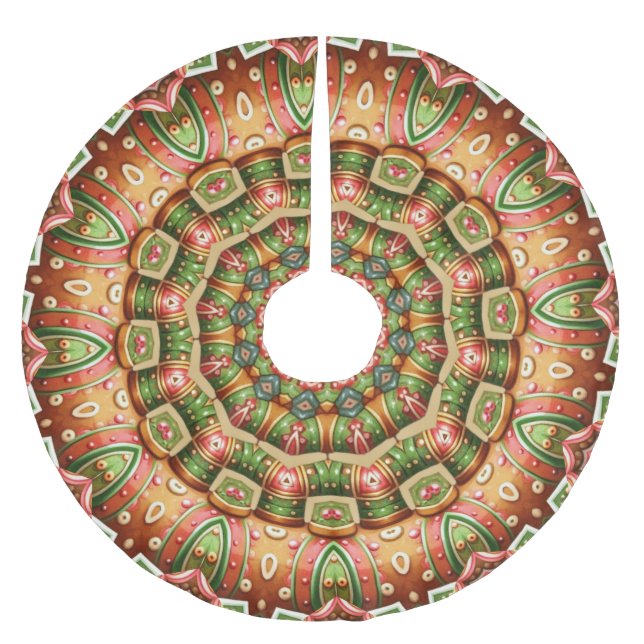 Unique Decorative Christmas Tree Skirt (Front)