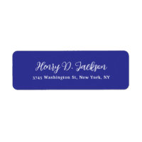 Unique Deep Blue Classical Handwriting Plain