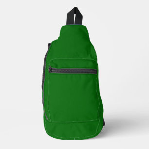 Unique Deep Green Print Cut Sew Sling Bag