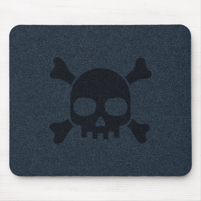 Unique Denim - Jeans and Skull Style Mouse Pad (Front)