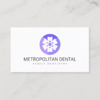 Unique Dentist Purple Tooth Flower Logo