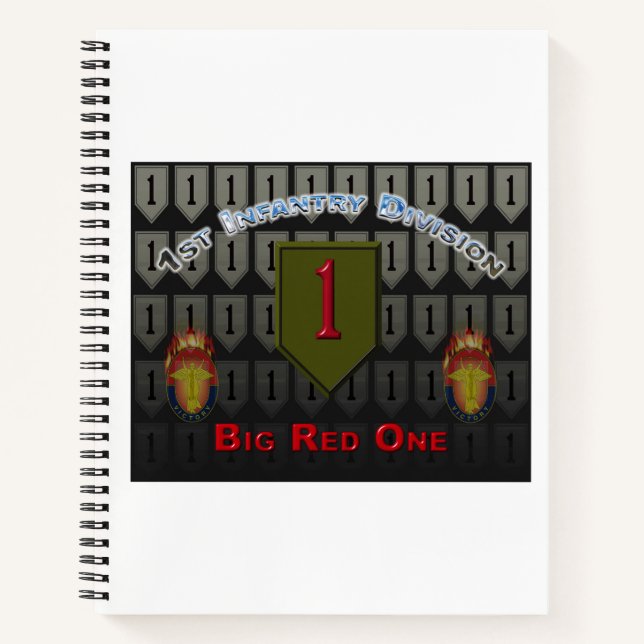 Unique Design 1st Infantry Division Gift Notebook (Front)