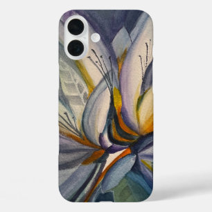 unique design, abstract bold colours, floral iPhone 16 plus case