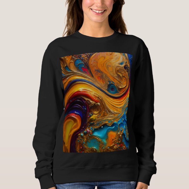 unique design art made by brush sweatshirt (Front)