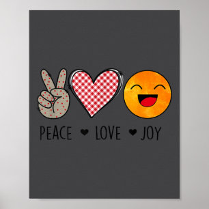 Unique Design Peace Love Joy Hapness Motivational Poster