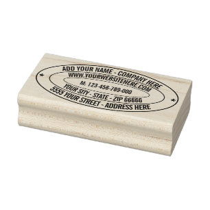 Unique Design Your Own Address Oval Rubber Stamp
