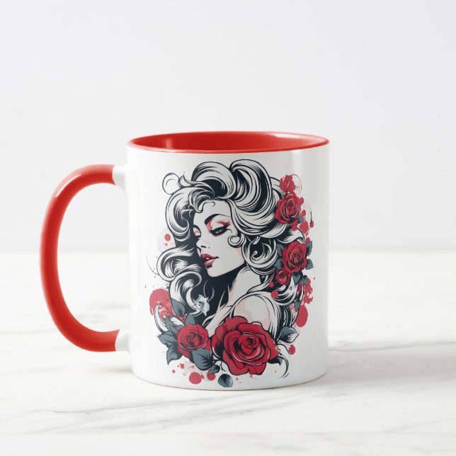Unique Designer Two-Toned Mug (Left)