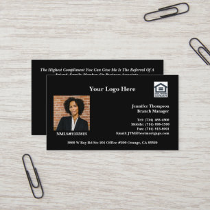Unique designs for entrepreneurs - Loan & Realtors Business Card