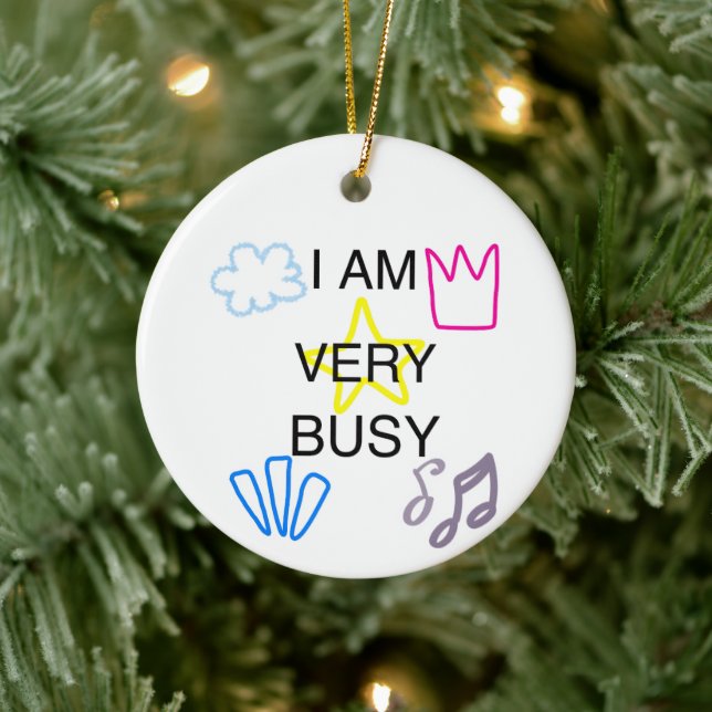 Unique Designs Iam Very Busy Ceramic Tree Decoration (Tree)