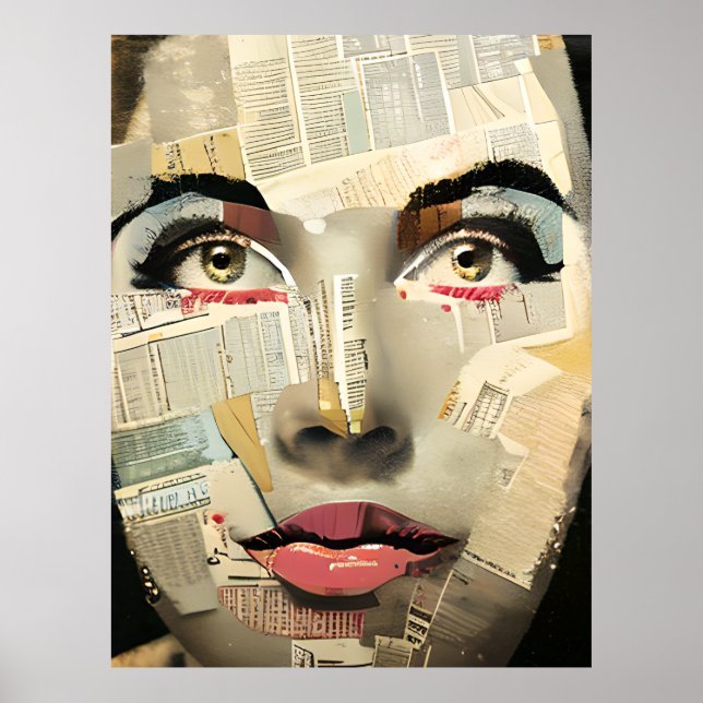 Unique Digital Art | Pretty Lady Abstract Poster (Front)