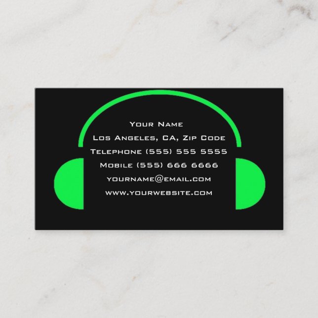 Unique DJ Business Card (Front)