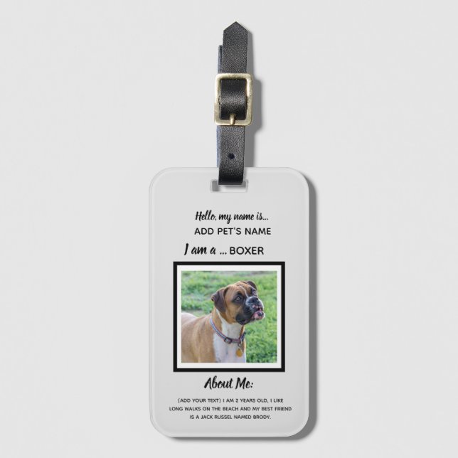 Unique Dog ID Tags (Front Vertical)