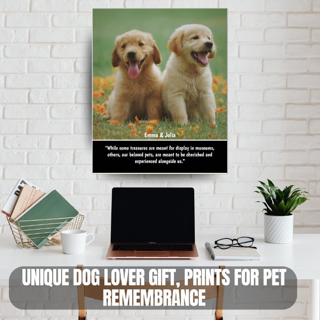 Unique Dog Lover Gift, Prints for Pet Remembrance (Custom Pet Photo Posters & Prints - Modern Elegan)