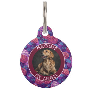 Unique Dog Mum Gift Hydrangeas Pet Tag