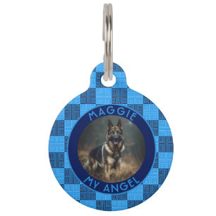 Unique Dog Mum Gift Tribal Print Pet Tag