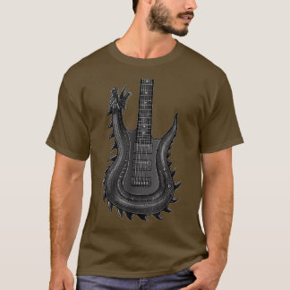 Unique Dragon Guitar For MenRock T-Shirt