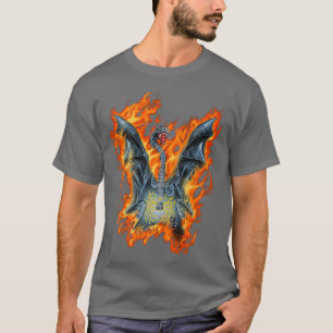 Unique Dragon GuitarFor MenRock N Roll Band Musics T-Shirt