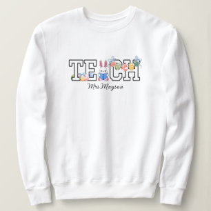 Unique Easter Bunny and Book Sweatshirt