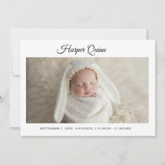 Unique Elegant Baby Boy Photo Collage Birth Announcement
