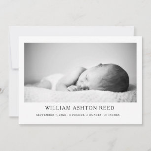 Unique Elegant Baby Boy Photo Collage Birth Announcement