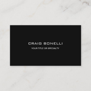 Unique Elegant Black Colour Standard Business Card