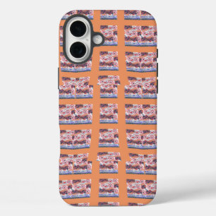 Unique Elegant Heart-Patterned Artwork for All Age iPhone 16 Plus Case