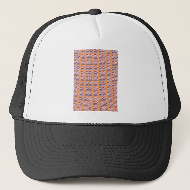 Unique Elegant Heart-Patterned Artwork for All Age Trucker Hat (Front)