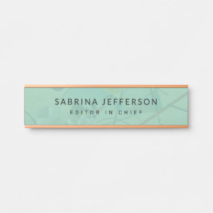 Unique Elegant Plain Simple Minimalist Door Sign