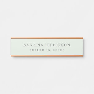 Unique Elegant Plain Simple Minimalist Door Sign