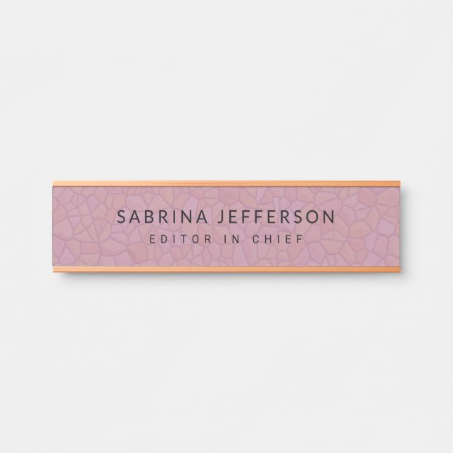 Unique Elegant Plain Simple Minimalist Door Sign (Front)