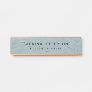 Unique Elegant Plain Simple Minimalist Light Blue Door Sign